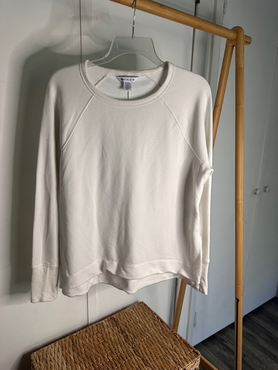 Athleta Tops - Athleta Cream Crewneck Sweatshirt